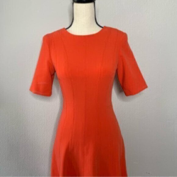 NWT Banana Republic Orange Panel Fit & Flat Sheath Office Dress - Picture 6 of 11
